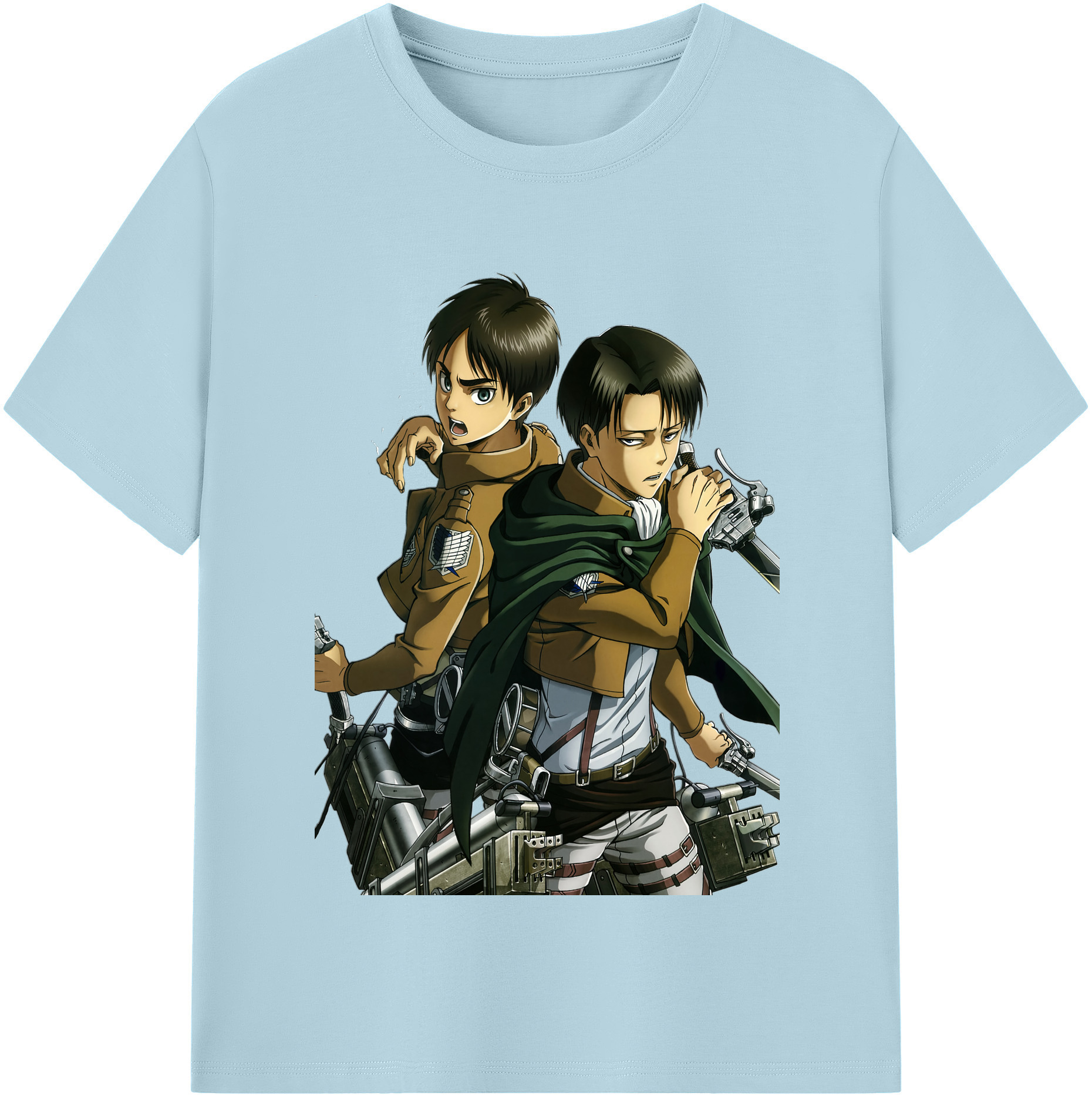 （画像用） 進撃の巨人 リヴァイ·アッカーマン Attack on Titan Levi Ackerman 綿100％半袖Tシャツ（フロントプリント）